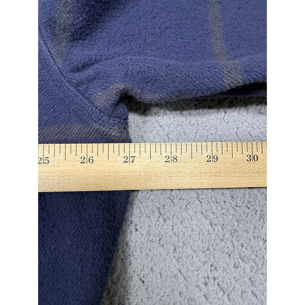 Wallace & Barnes Shirt Mens 2XL Blue Plaid‎ Flannel Long Sleeve Button Up Casual - Picture 6 of 8